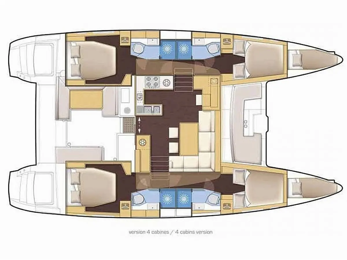 Lagoon 46/12  - DAFNI  - Layout image